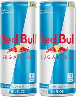 Red Bull Sugarfree Energy Drink, 8.4 Fl Oz Can (Pack of 2)