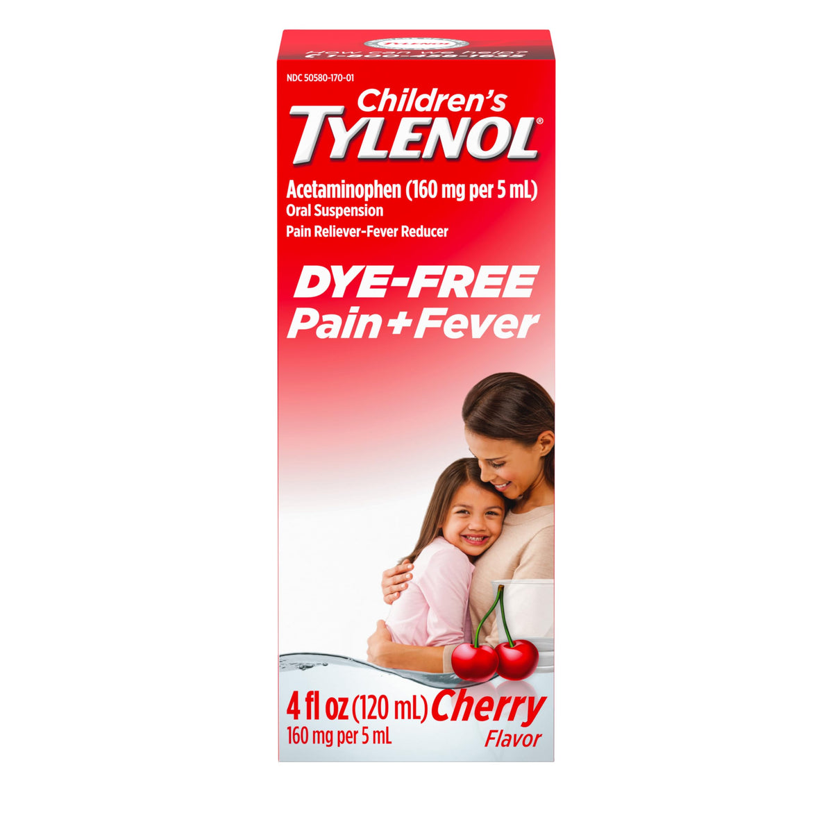 Tylenol Cherry Dye Free / 4 Ounce / Cherry (Dye-free) Acetaminophen