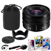 LUMIX S 18-40mm f/4.5-6.3 Lens Bundle + Lens Hood by Panasonic – Black, Pack of 11, Model BH52-PAN1840S-72126