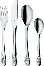 WMF Children's Cutlery Set (Zwerge, 4 Pieces) - Child-friendly, Playful, Modern - Silver