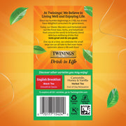 Irish Breakfast Black Tea Individually Wrapped Bags by Twinings – 20 Count (Pack of 6), Pack of 6, Model 05328