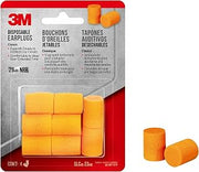 3M Disposable Classic Earplug, Noise Reduction Rating (NRR)29 dB, 4-Pair, 1-Pack, Orange