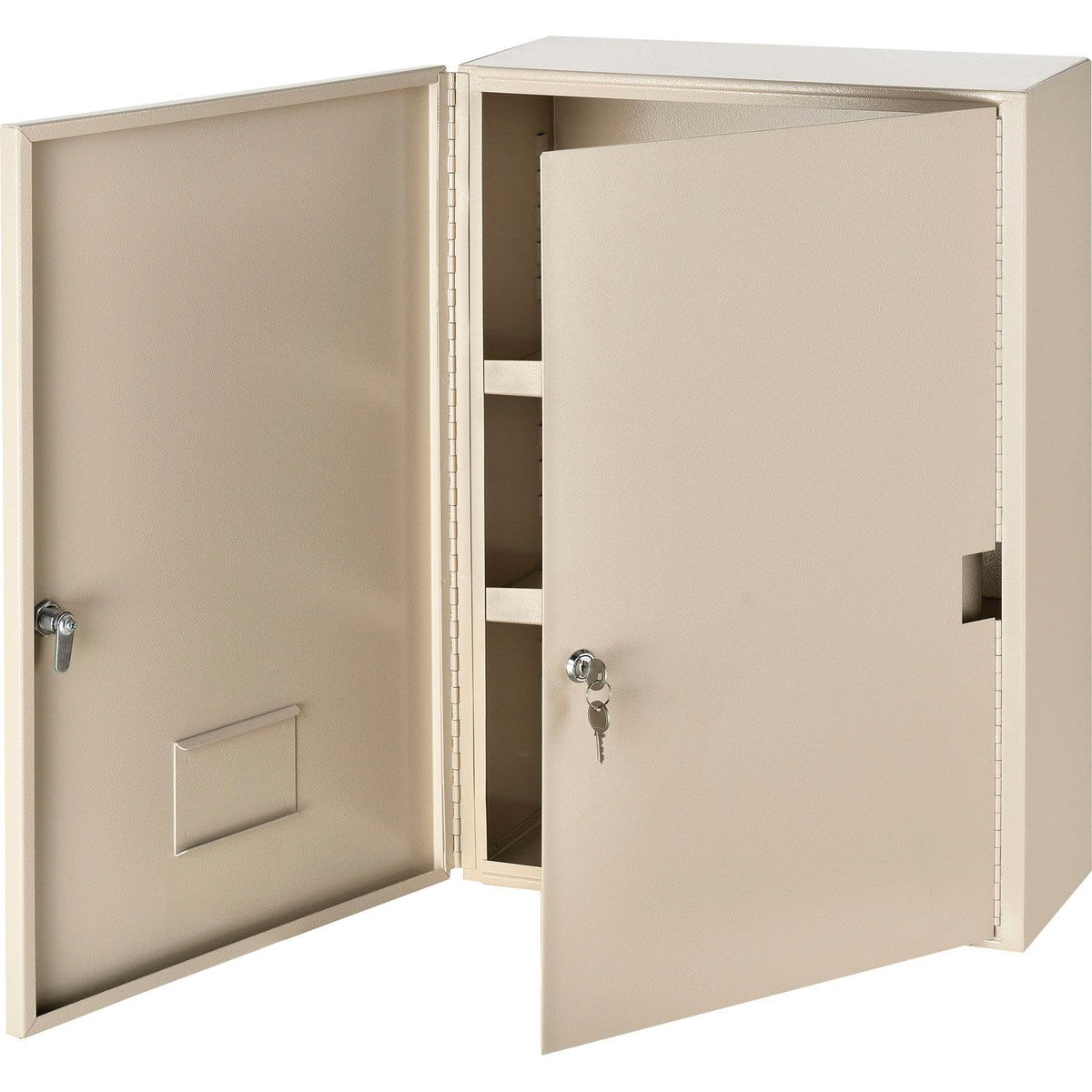 Medium Narcotics Cabinet by Global Industrial – 8"L x 16"W x 24"H, Alloy Steel, Beige, Model 436951