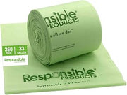 Compostable Tall Kitchen Trash Bags 33 Gallon - Heavy Duty Multipurpose Bin Liners for Food Scraps, Yard Waste & Compost (360 Count)