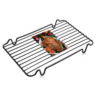 Gestone Roasting Rack, Non-Stick Stainless Steel, Black 12 x 7.5 Inch