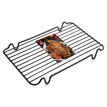 Gestone Roasting Rack, Non-Stick Stainless Steel, Black 12 x 7.5 Inch