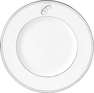 Lenox Federal Platinum Script Monogram Dinnerware Accent Plate, C