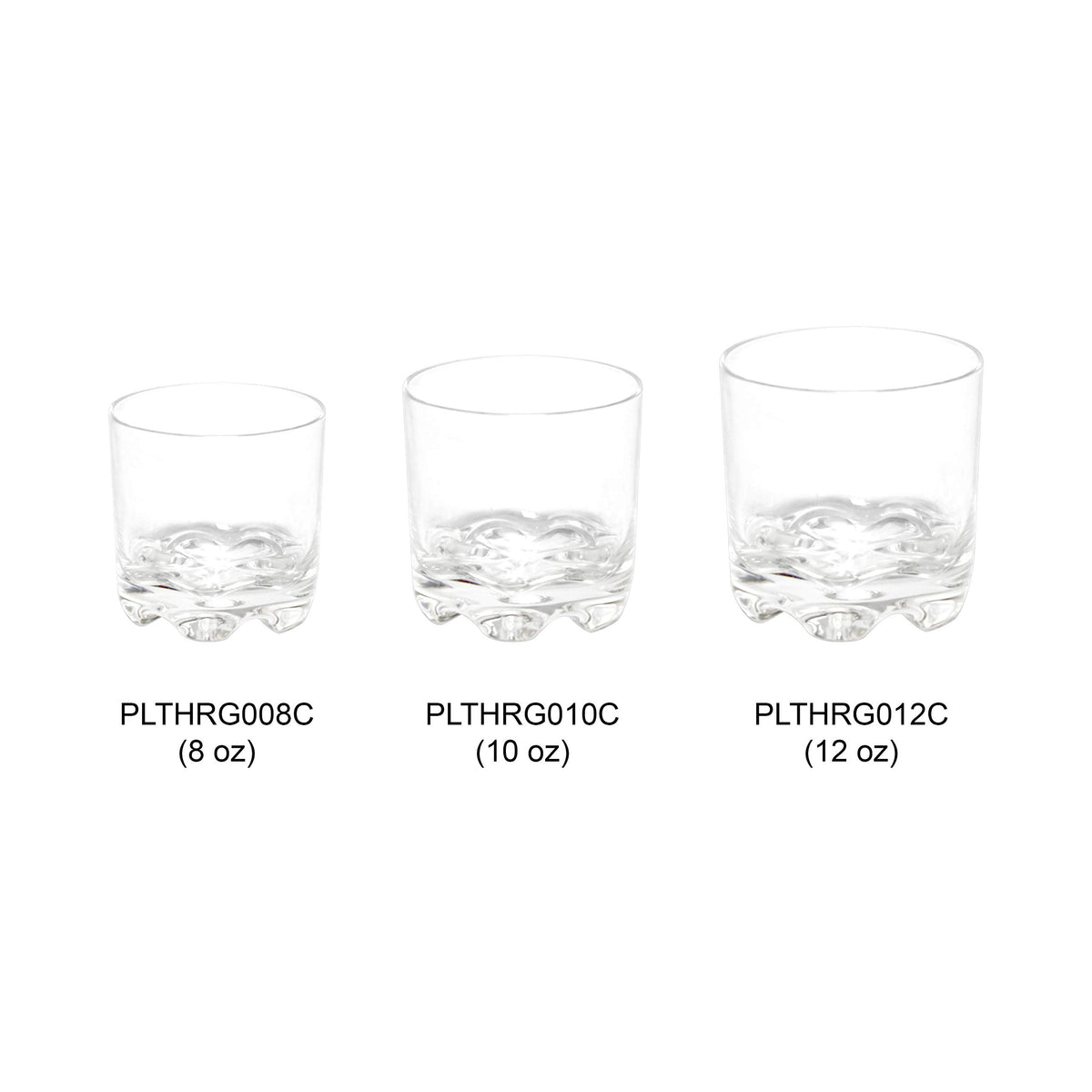 10 oz rock glass by Thunder Group – 10 Ounces, Polycarbonate (PC), Clear, Model PLTHRG010C