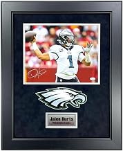 Jalen Hurts Autographed Philadelphia Eagles 11x14 Photo Framed JSA Signed Run - Autographed NFL Photos