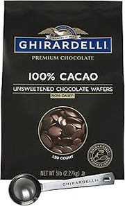 100% Unsweetened Wafers, 5lb bag with Ghirardelli Barista Spoon