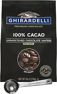 100% Unsweetened Wafers, 5lb bag with Ghirardelli Barista Spoon