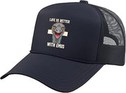 Bird Life is Better with Emus, Cheeky Emu Portrait Trucker Hat with Adjustable Mesh Back