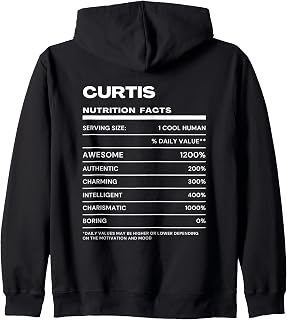 Curtis Nutrition Facts Name Zip Hoodie