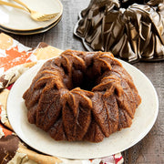 Harvest Leaves Bundt Pan by Nordic Ware – 10.4x10.4x3.8, 9.0 cups, Aluminum, Bronze, Model 85948