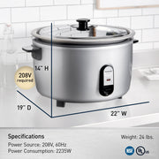 Panasonic 40 Cup / 208V / Cooker Commercial Rice Cookers
