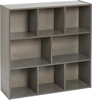 ECR4Kids Streamline 8-Compartment Storage Cabinet, 36in High, Grey Wash