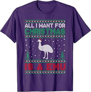 All I Want for Xmas is an Emu Ugly Christmas Sweater T-Shirt