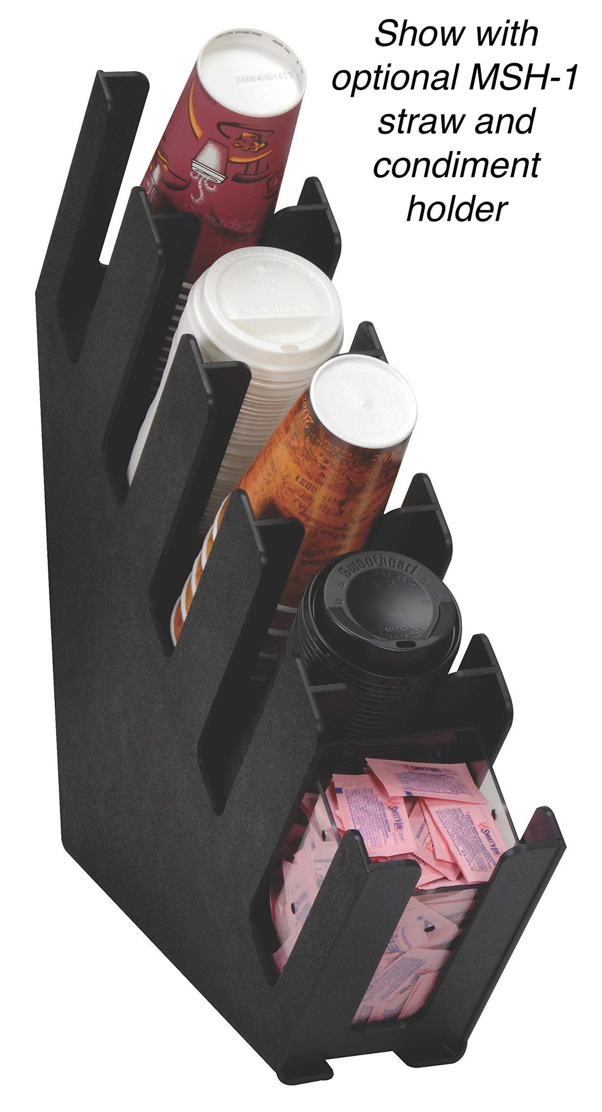 DISPENSE-RITE 5 Section / 21 x 5 x 23 inches / Black Cup Holders