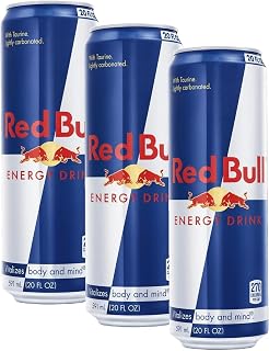 Red Bull Energy Drink, 20 Fl. Oz. (Pack of 3)
