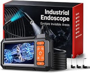 Industrial Endoscope, 1080P Digital Inspection Camera, 7.9mm Lens, IP67-Rated Waterproof Sewer Camera, Equipped with a 4.3-inch LCD Screen, 8 LED Lights, and a 16.5FT Semi-Rigid Probe