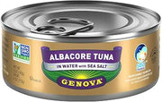 Genova Albacore Tuna in Water with Sea Salt 5 oz. Can (Pack of 12)