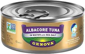 Genova Albacore Tuna in Water with Sea Salt 5 oz. Can (Pack of 12)