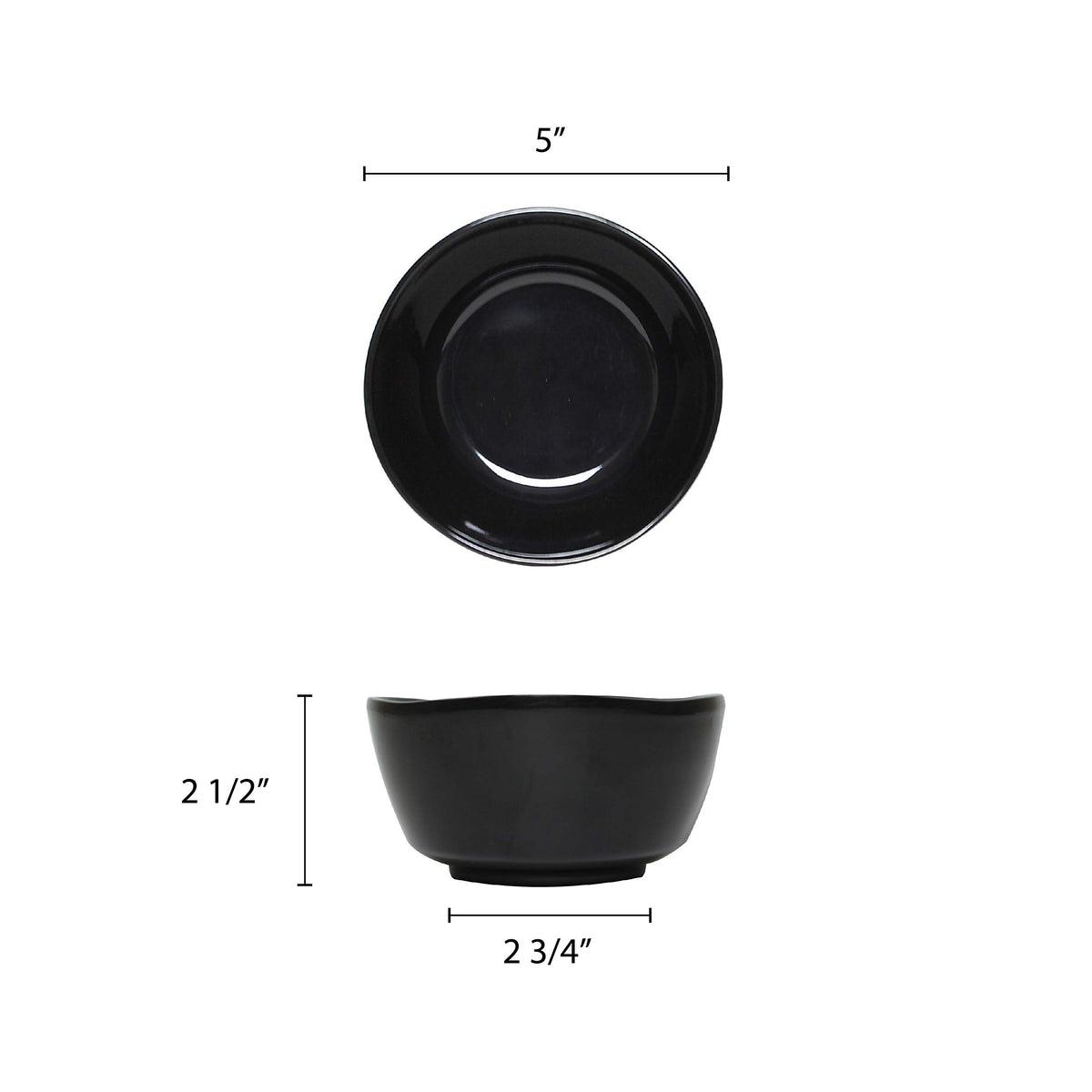 Classic black melamine dinnerware collection 16 oz by Thunder Group – Melamine, Black, Model 39050BK