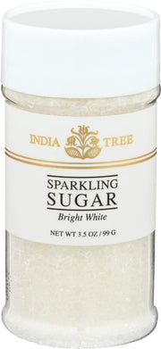 White Decorating Sugar by India Tree – 3.5 Ounce (Pack of 1), Bright White, Model 10211