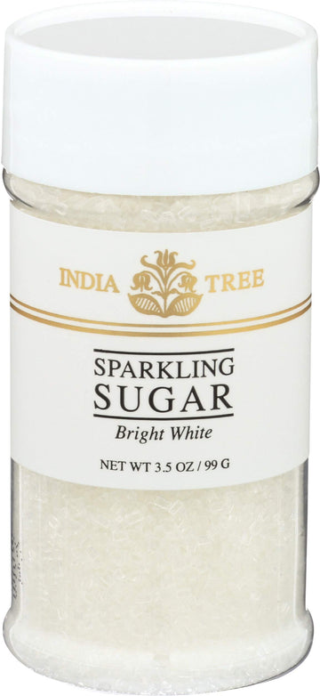 White Decorating Sugar by India Tree – 3.5 Ounce (Pack of 1), Bright White, Model 10211