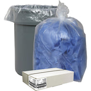 Recycled Trash Can Liners by Nature Saver – X-Large, 55.0 gallons, Synthetic, Clear, Pack of 100