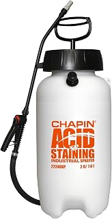 CHAPIN 22240XP 2-Gallon Industrial Acid Staining Sprayer with Pressure Relief Valve for Acid Staining, 2-Gallon