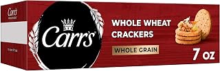 Carr's Crackers, Whole Grain Crackers, Party Snacks, Whole Wheat, 7oz Box (1 Box)
