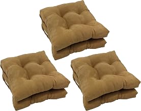 Blazing Needles 16-inch Square Indoor Microsuede Chair Cushions (Set of 2, 4, or 6) Camel Set of 6