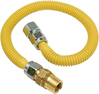 BrassCraft Gas Connector Coated Stainless Steel 36 " 3/4 " Mip X 3/4 " Fip 1/2 " Id. Use With Range/
