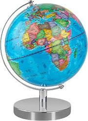 9'' Globe for Kids Rewritable World Globe | Easy-Read High Clear Map, Globe for Adults, Educational, Interactive STEM Toy for Kids Learning, Present for 3+ Years Old