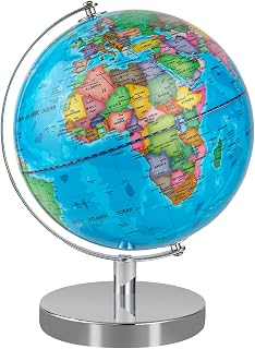 9'' Globe for Kids Rewritable World Globe | Easy-Read High Clear Map, Globe for Adults, Educational, Interactive STEM Toy for Kids Learning, Present for 3+ Years Old