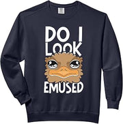 Do I Look Emused - Zookeeper Animal Lover Ornithologist Comfort Colors Adult Sweatshirt