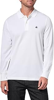 Brooks Brothers Men's Long Sleeve Supima Cotton Pique Stretch Logo Polo Shirt