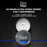 Men+Care 3-in-1 Ultra Hydra Cream for Dry Skin by Dove – 2.53 Fl Oz (Pack of 12), Pack of 12
