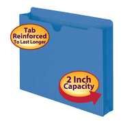 File Jacket by SMEAD – Letter (Pack of 4), Paper, Blue, Pack of 4, Model 75562