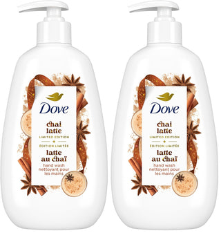 Limited Edition Holiday Treats Liquid Hand Wash for Deep Nourishment Spiced Chai Latte 12 oz (Pack of 2) by Dove – 12 Fl Oz (Pack of 2), Blanco, Pack of 2