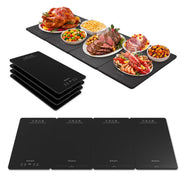Gouka Electric Warming Tray, 4-Panel Buffet Server, Black