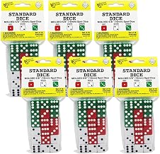 Dot Dice Set, 18 Per Pack, 6 Packs