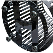 Global Industrial Outdoor Heavy-Duty Slatted Steel Trash Can – 36 Gallon, 34" H, Black