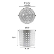 16-Quart Aluminum Steamer Basket Fits ALSKSP by Thunder Group – 16 Quart, Aluminum, Silver, Model ALSKBK002