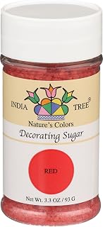 India Tree Red Decorating Sugar, 3.3 OZ