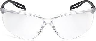 Pyramex S9710ST Neshoba Safety Glasses Clear Anti-Fog Lens Black Frame