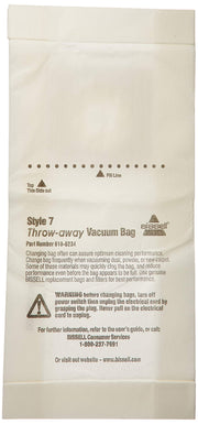 Bissell Vac Bag Style 7 3Pk by Bissell Commercial – One Size, Plastic, No Color, Pack of 3, Model 32120