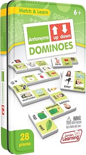 Junior Learning Antonyms Dominoes - 28 Piece Educational Game Set