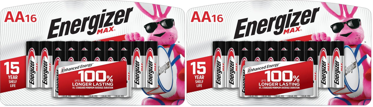 Energizer 16 Count (Pack of 2) / AA Batteries / Multicolor AA